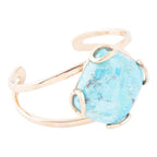 Barse Jewelry Blue Turquoise Rhombus Statement Cuff Bracelet
