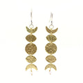 Alison Morse Moon Phase Earrings in Brass