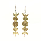 Alison Morse Moon Phase Earrings in Brass