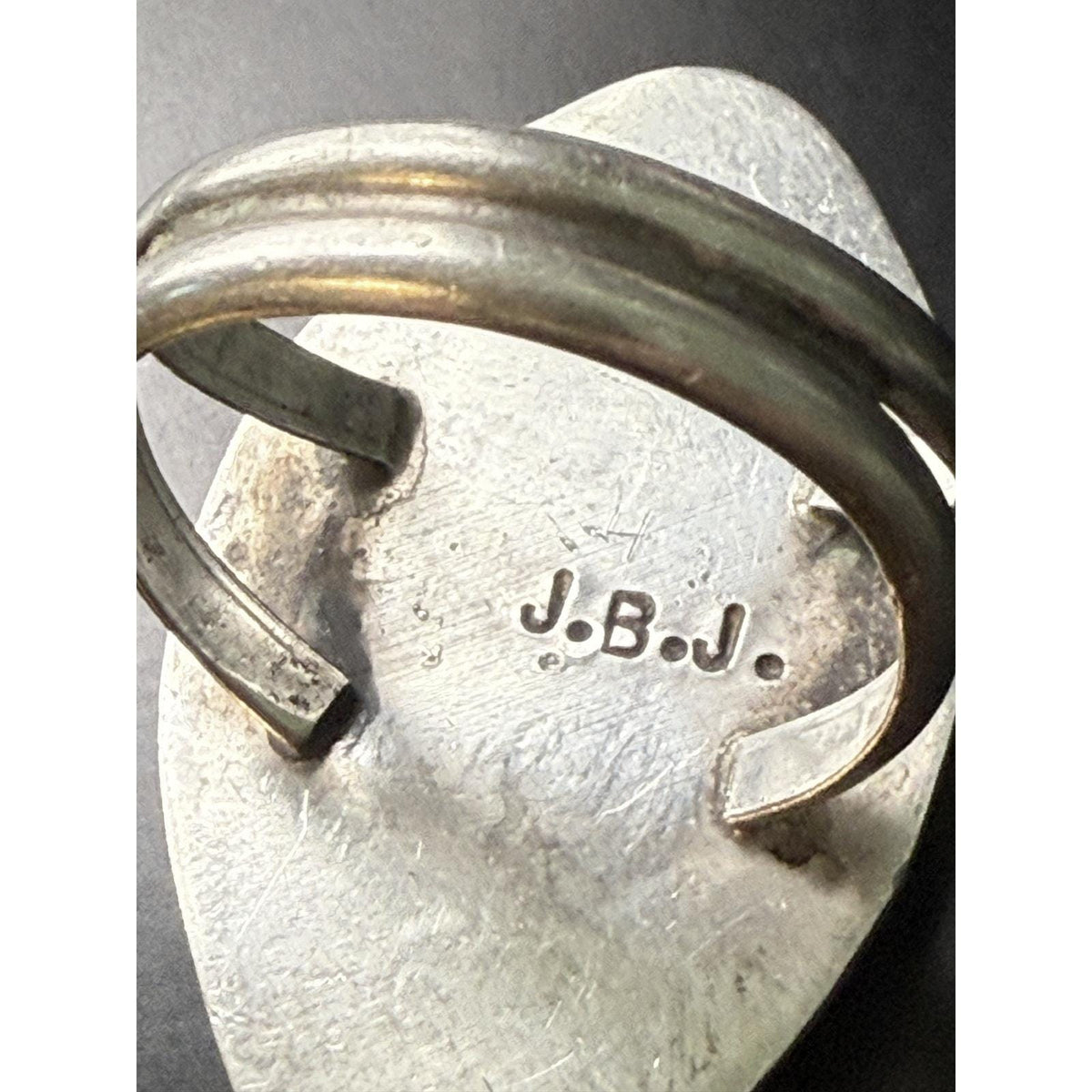 Navajo Vintage Signed 925 Sterling Silver Turquoise, Coral Size 10 Ring