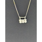 Jane Diaz Sterling Silver Bar Amulet Pendant with 3 Discs Necklace
