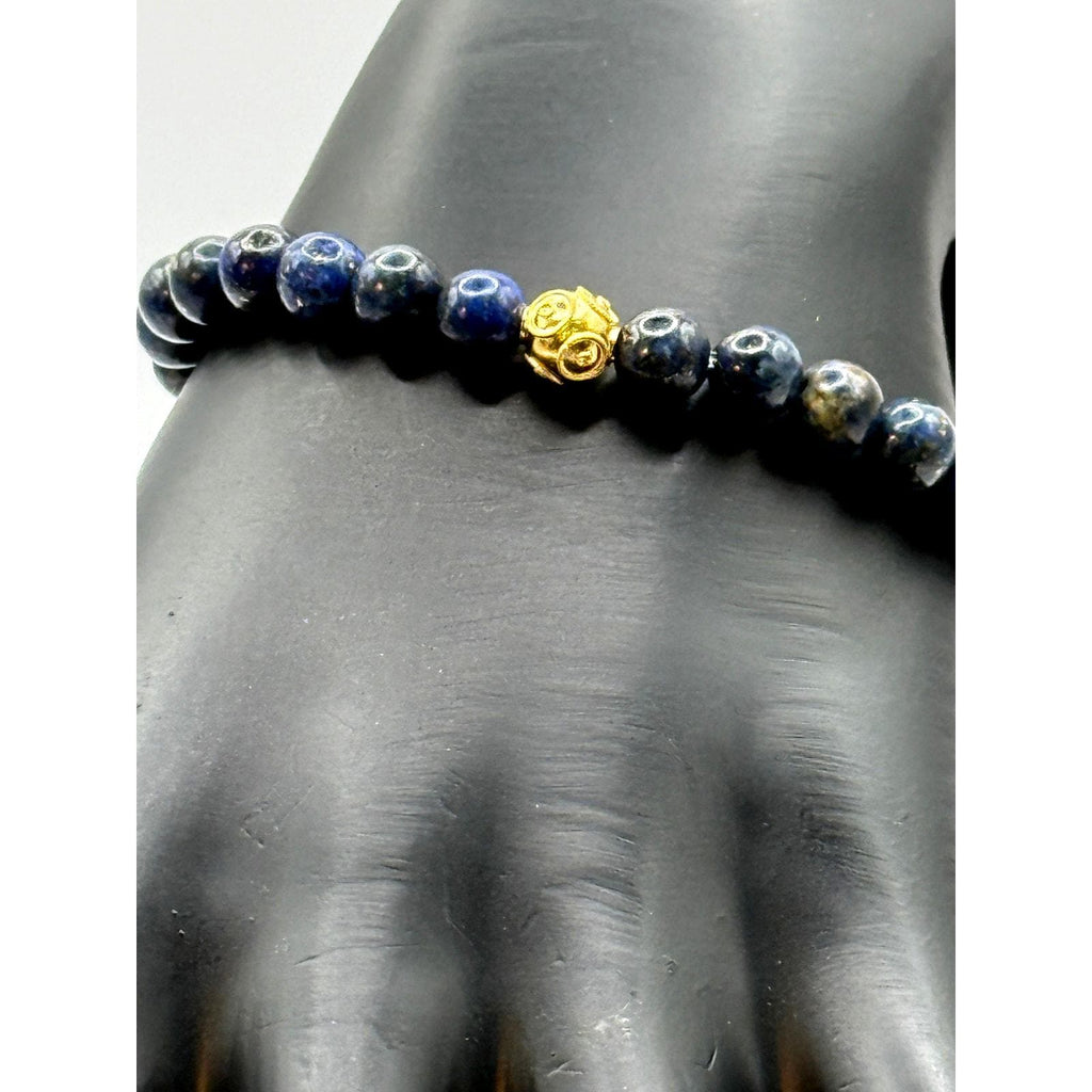 Portuguese 19.2KT Viana's Conta Beaded Lapis Lazuli Bracelet
