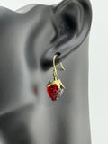 Michael Michaud Strawberry Dainty Wire Earrings
