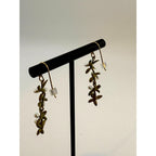 Michael Michaud Flowering Thyme Long Dangle Wire Earrings