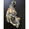 Rare Nadine Leo Mississippi River Pearl Co Sterling Pearl Aquamarine Pendant
