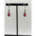 Ruby Zoisite Stone Sterling Silver Earrings