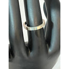 Southwestern Silver Turquoise Infinity Band Ring Size 6