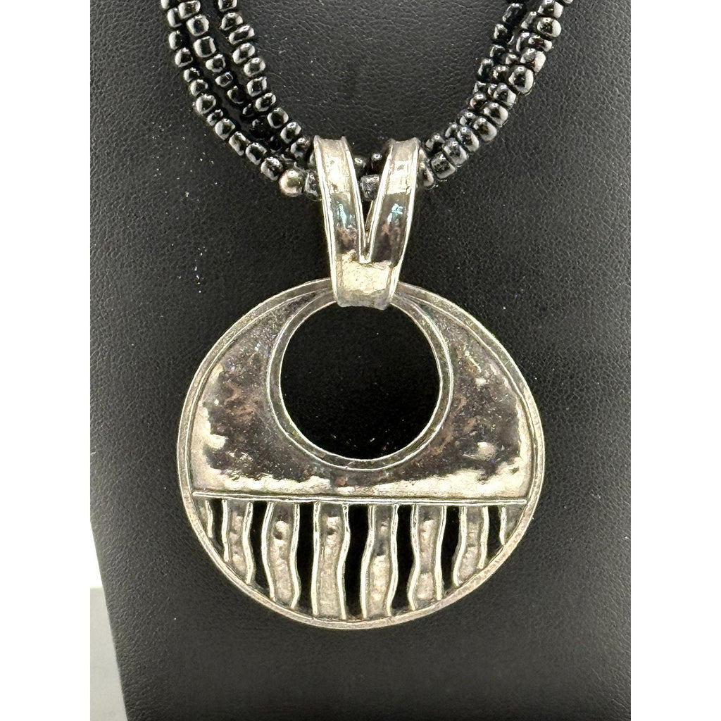 Silpada Sterling Silver 'Cascading Waves' Circle Pendant Necklace