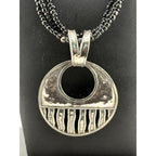 Silpada Sterling Silver 'Cascading Waves' Circle Pendant Necklace