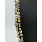 Vintage Goldtone, Glass and Pearl Double Necklace