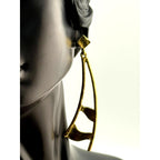 Karine Sultan 24K Gold Plated Elegant Dangle Earrings
