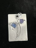 Signed Nadine Leo Mississippi River Pearl Co Sterling Silver Sapphire Pendant