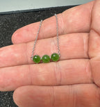 Canadian Jade and Silver 3 Piece Necklace - Sarasotabydesign
