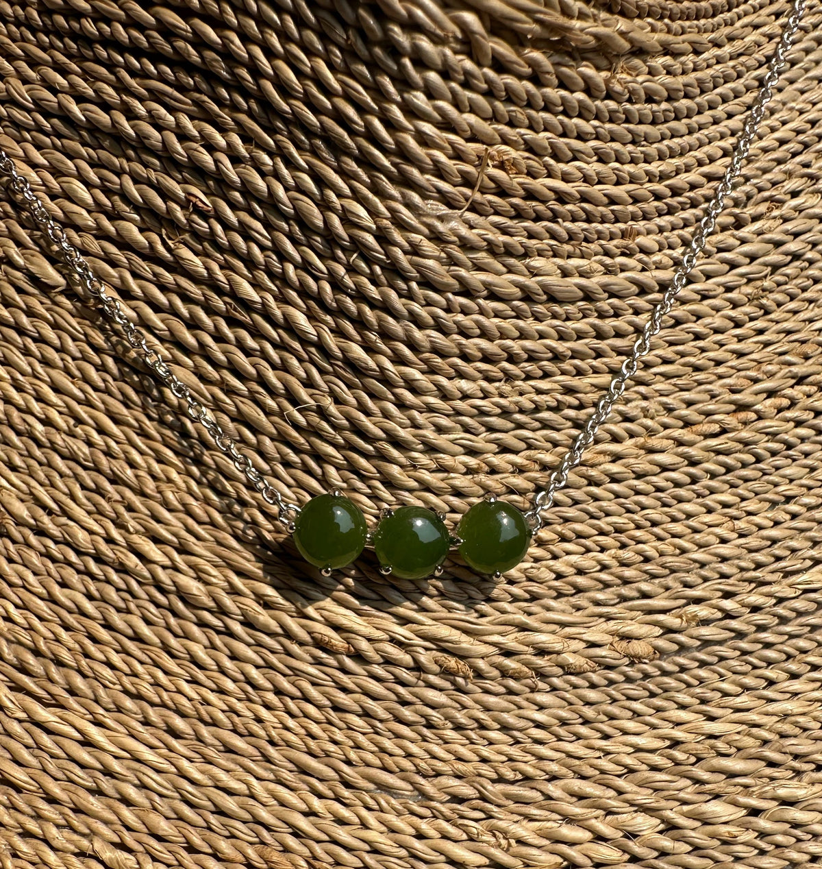 Canadian Jade and Silver 3 Piece Necklace - Sarasotabydesign