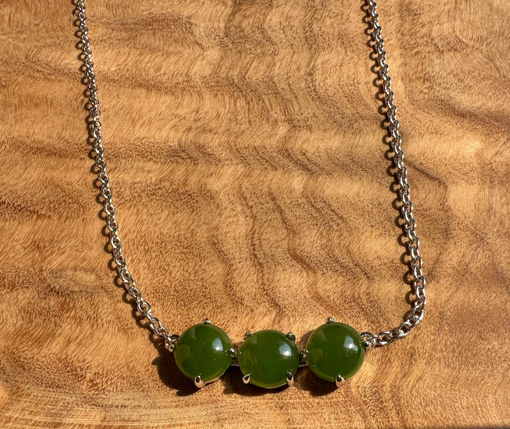 Canadian Jade and Silver 3 Piece Necklace - Sarasotabydesign