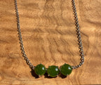 Canadian Jade and Silver 3 Piece Necklace - Sarasotabydesign
