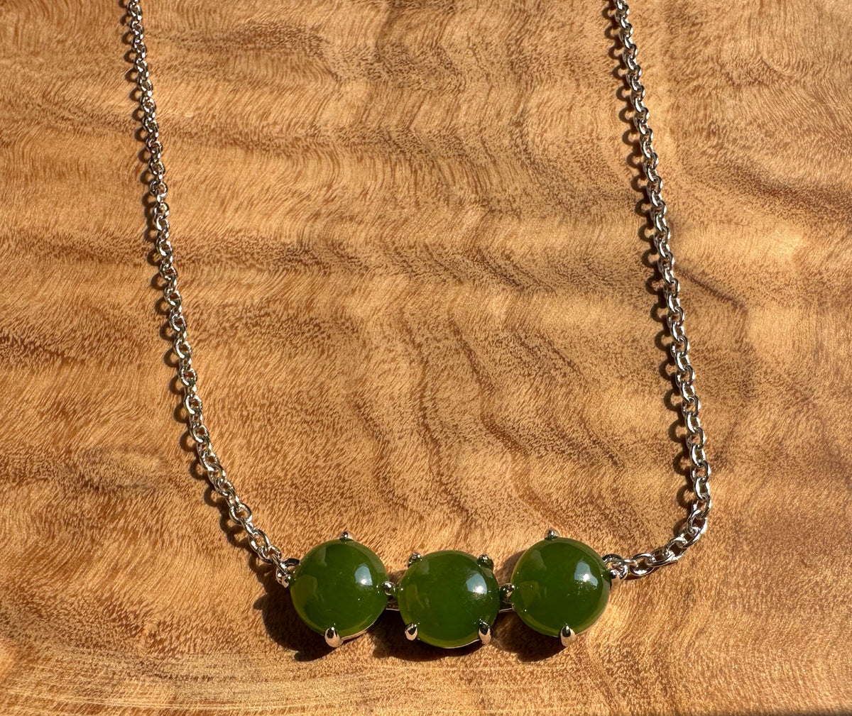 Canadian Jade and Silver 3 Piece Necklace - Sarasotabydesign