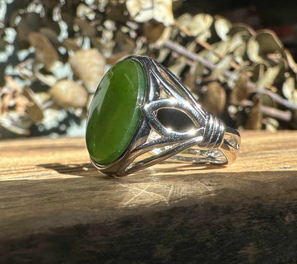 Canadian Jade Silver Ring - 9894 - Sarasotabydesign