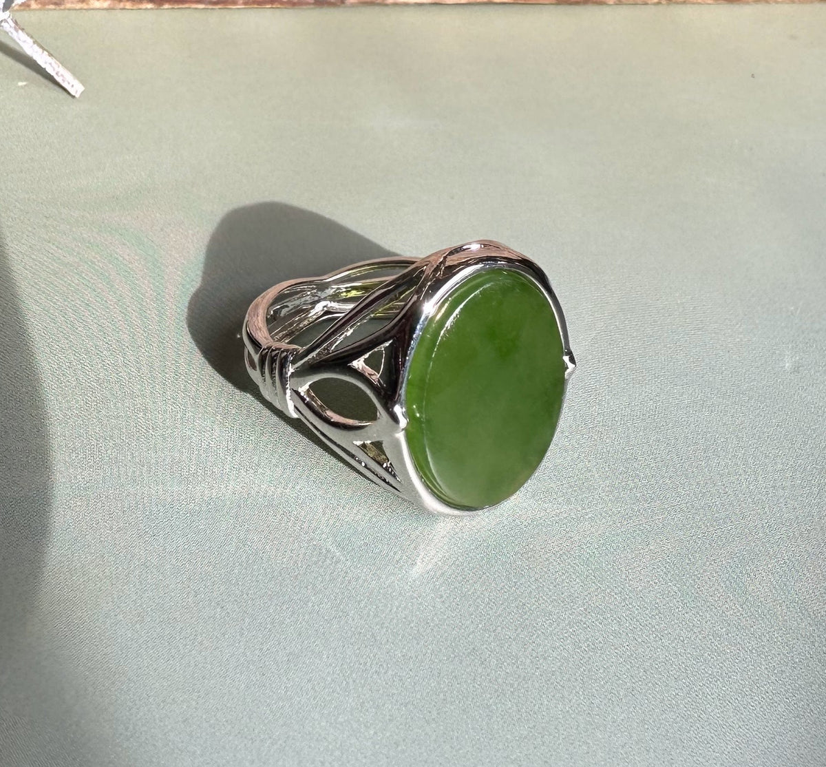 Canadian Jade Silver Ring - 9894 - Sarasotabydesign