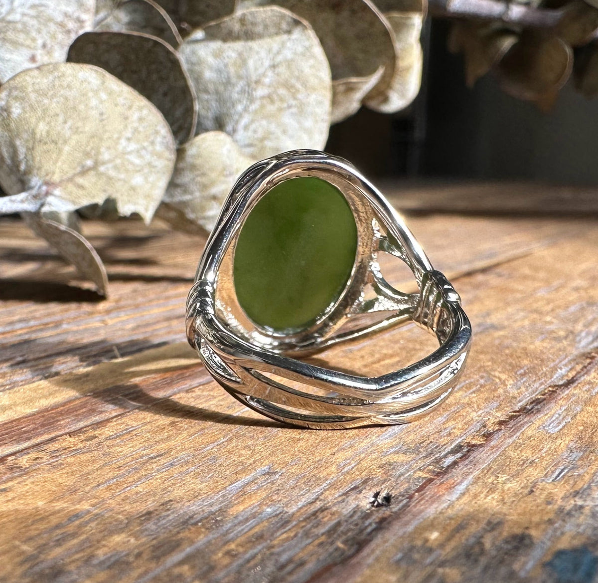 Canadian Jade Silver Ring - 9894 - Sarasotabydesign