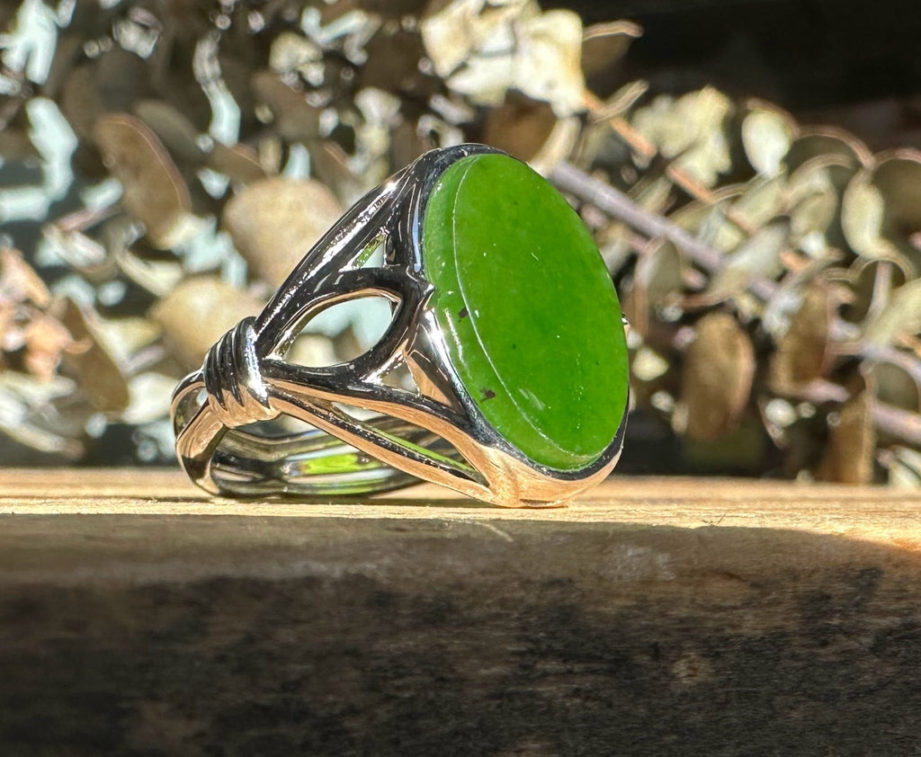 Canadian Jade Silver Ring - 9894 - Sarasotabydesign