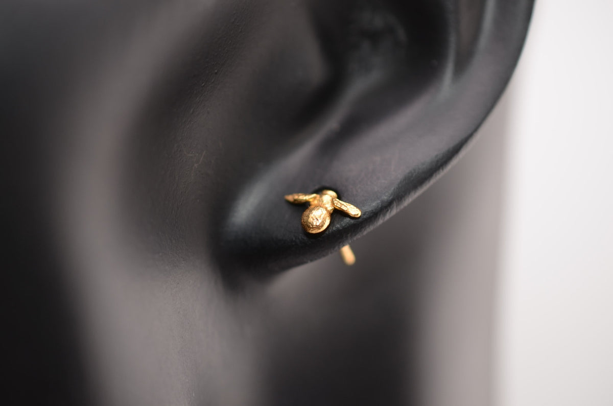 Catherine Weitzman 18K Gold Vermeil Bee Post Earrings