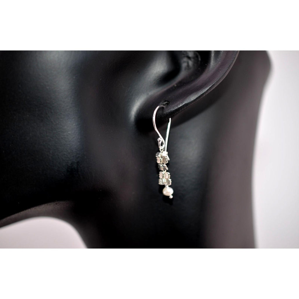Catherine Weitzman Sterling Silver Keishi Pearl Dangle Earrings - Sarasotabydesign