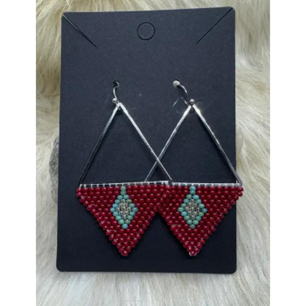 Native American Chippewa Handmade Beaded Earrings