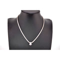 Vintage 925 Sterling CZ Solitaire Pendant Necklace