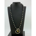 Vintage 925 Sterling Silver Glass and Agate Heart Necklace