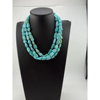 Navajo Mary W Roanhorse Multi Strand Magnesite Choker Necklace