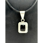 Silpada Sterling Rectangle Black Onyx Pendant Necklace