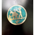 Vintage Mexico 925 Sterling Turquoise Pendant or Pin