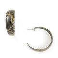 Color Hoop Earrings - Black