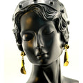 Karine Sultan 24K Gold Plated Artistic Dangle Earrings