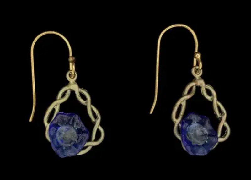 Michael Michaud Morning Glory Small Hoop Wire Earrings