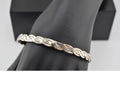 Vintage 925 Sterling Silver Engraved Bangle Bracelet