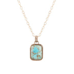 Barse Jewelry Credence Genuine Turquoise Pendant Necklace