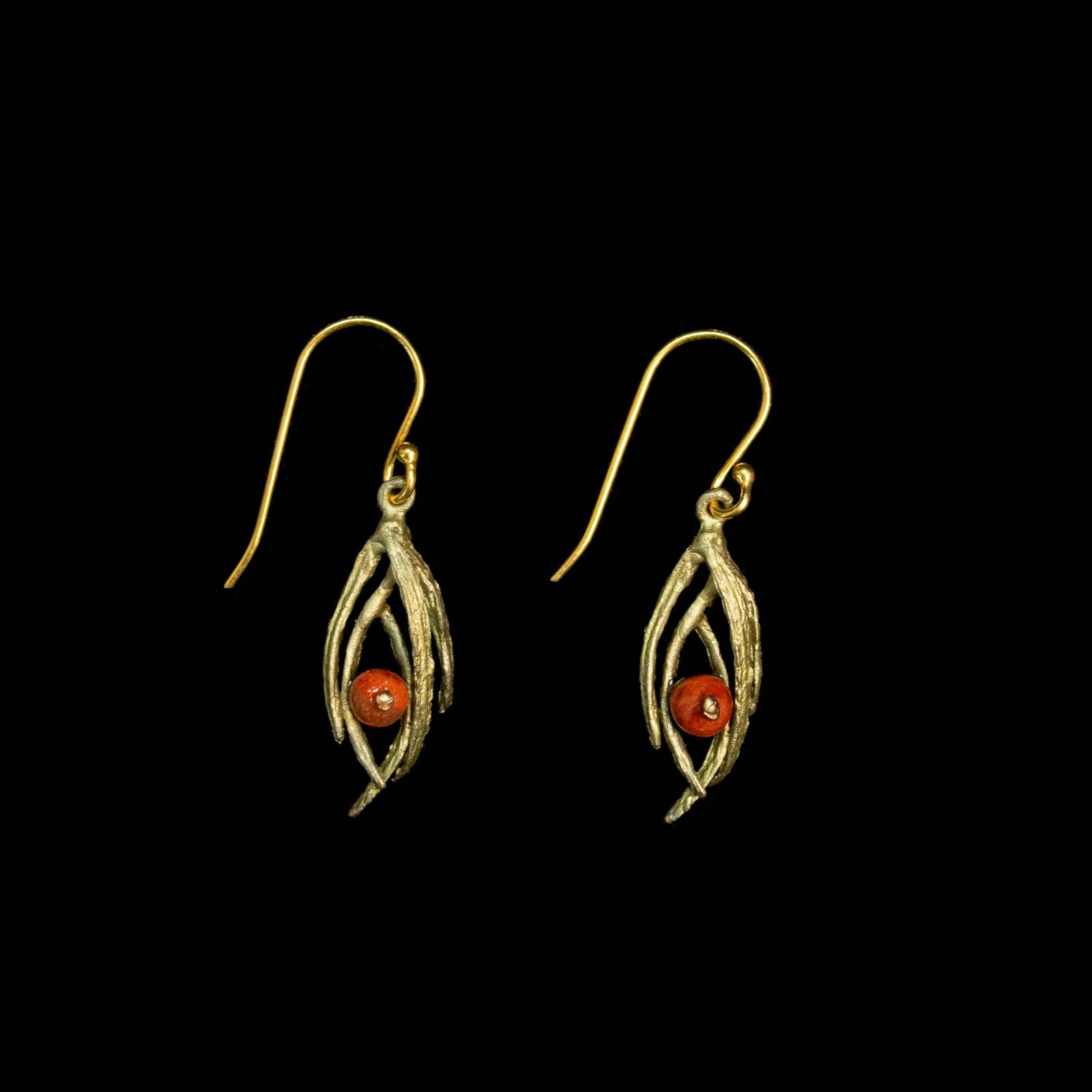 Michael Michaud Asparagus Vine Wire Earrings