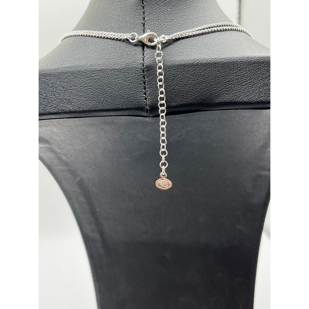 Silpada 925 Sterling Double Duty Necklace, Cubic Zirconia, Pearl & Silver