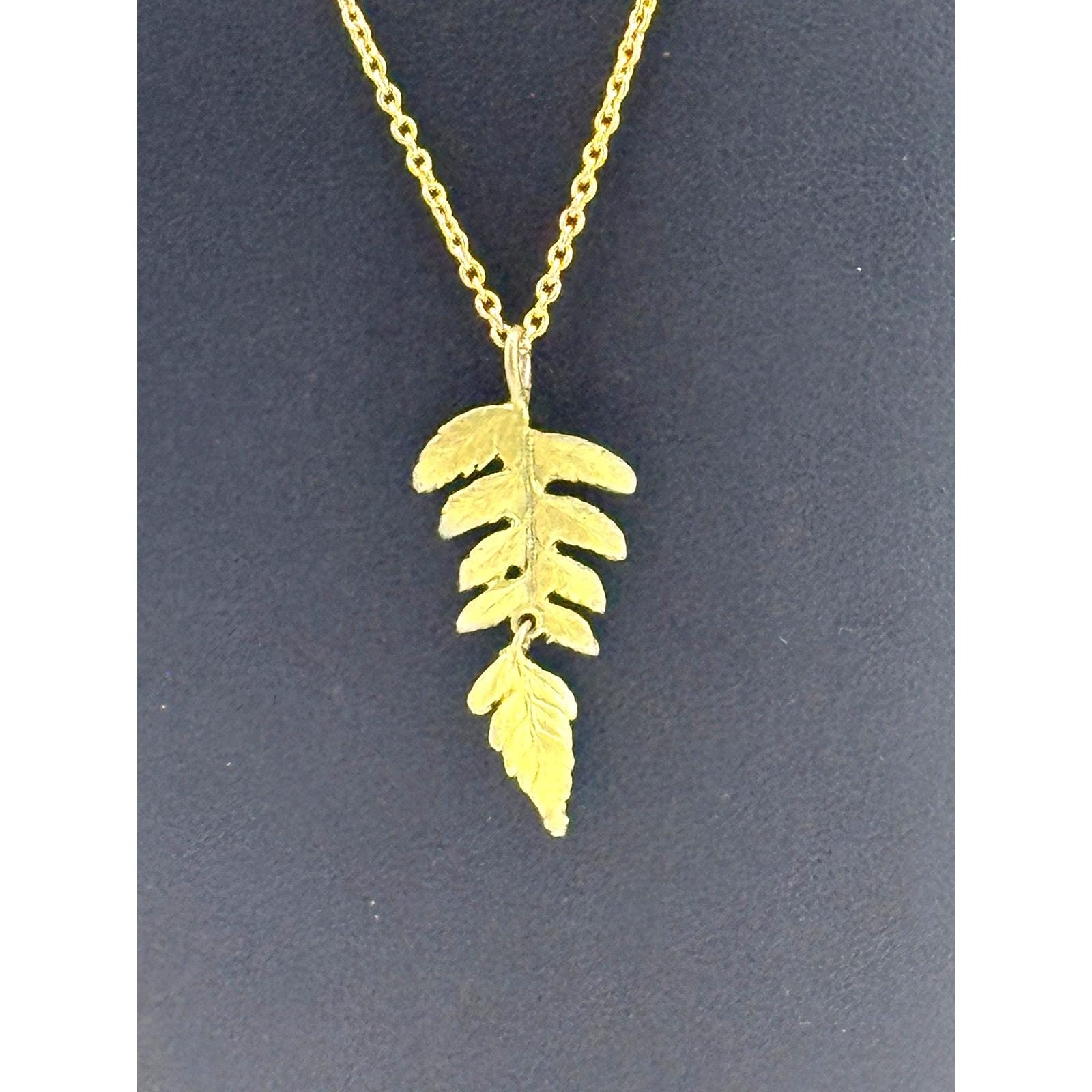 Michael Michaud Petite Fern Leaf Pendant Necklace