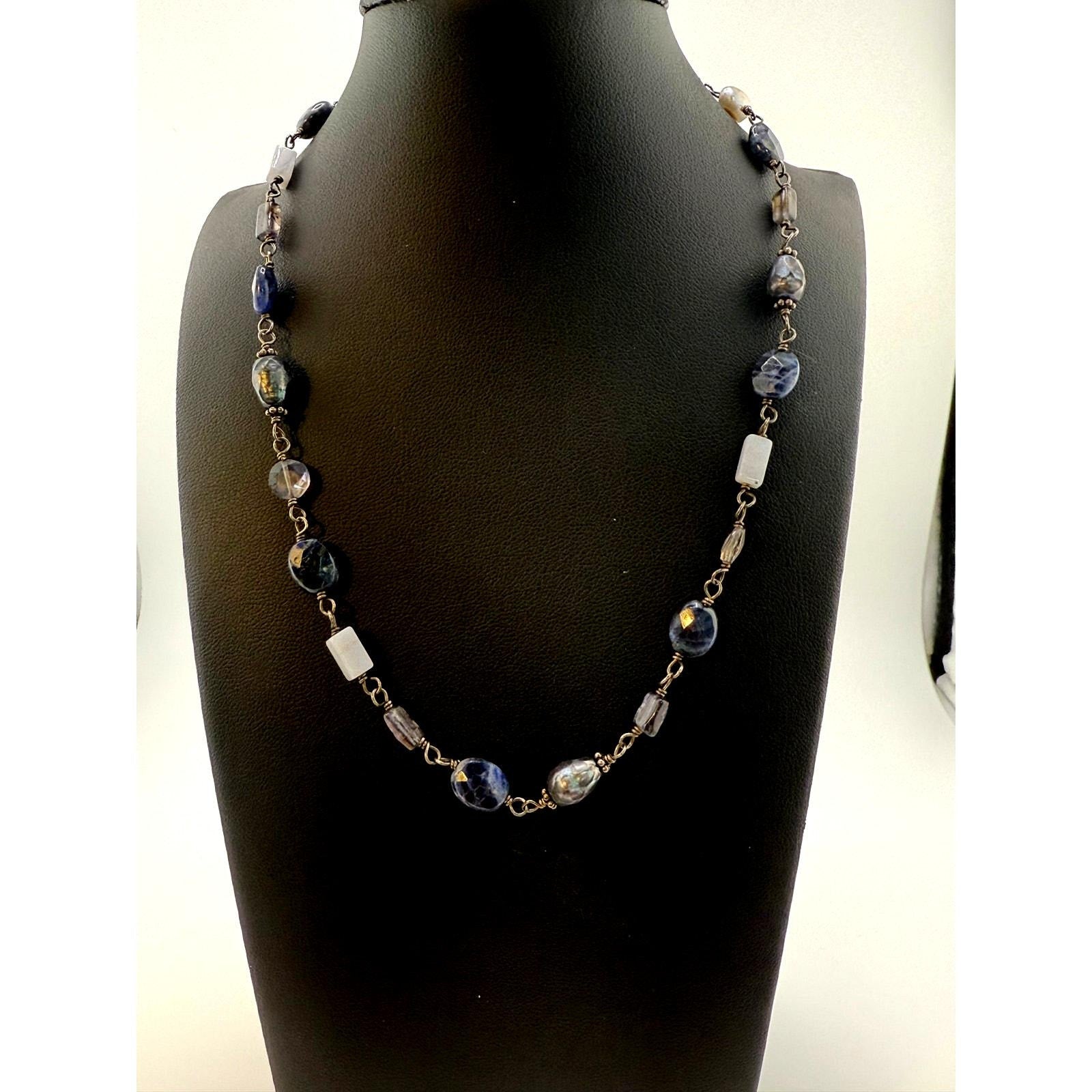 Silpada Blue Sodalite Lolite Choker Necklace