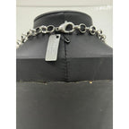 VB&Co Chunky Matte Silver Rolo Layering Necklace