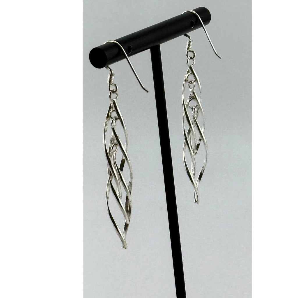 IBB TU 925 Sterling Silver Swirl Earrings