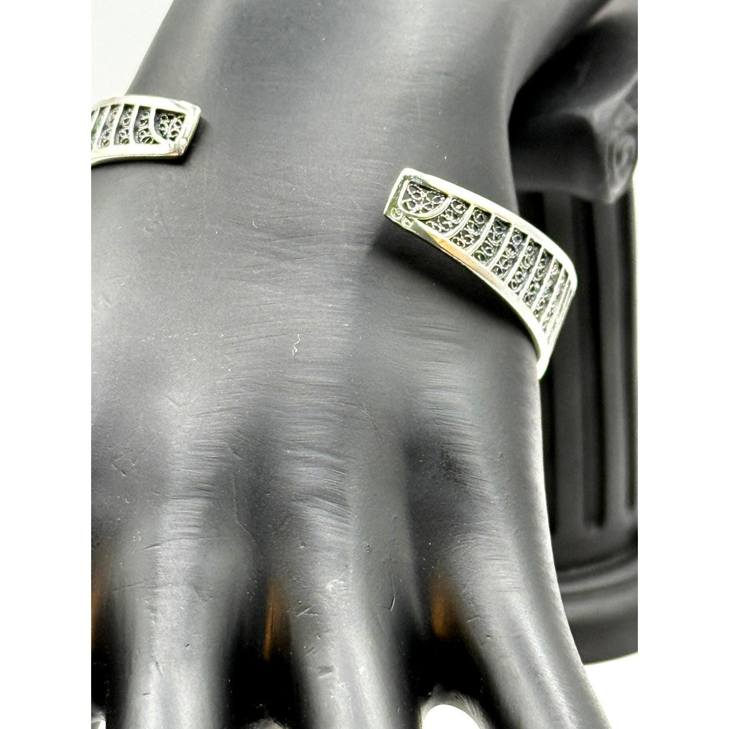 Portuguese Sterling Silver Filigree Circles Bracelet