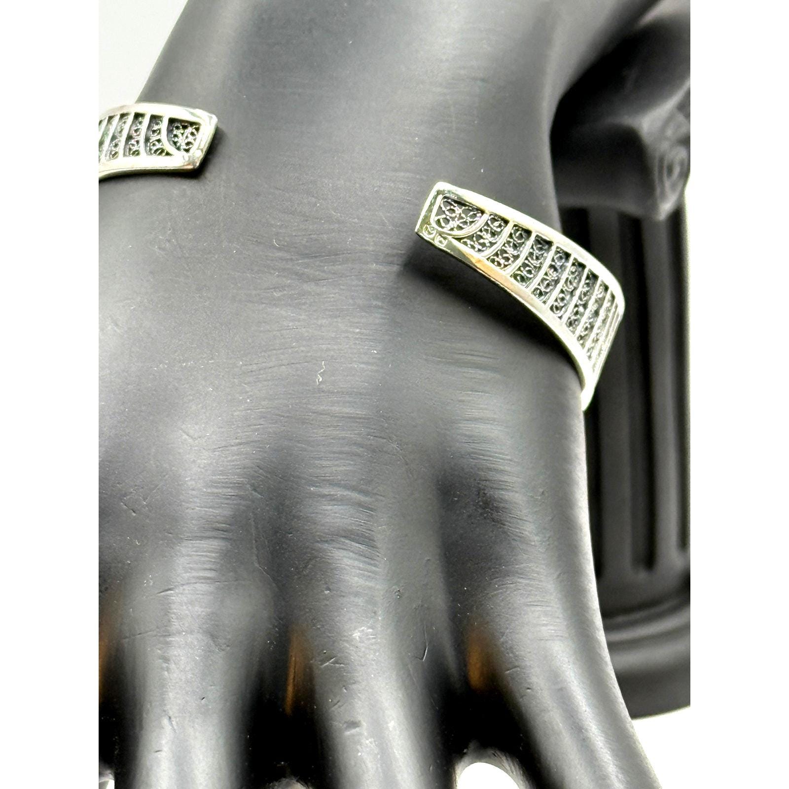 Portuguese Sterling Silver Filigree Circles Bracelet