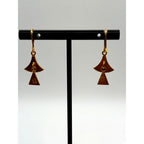 Jane Diaz Gold Plated Short Fan Cascade Earrings