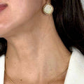 Michal Golan Luster & Light Branch Circle Earrings