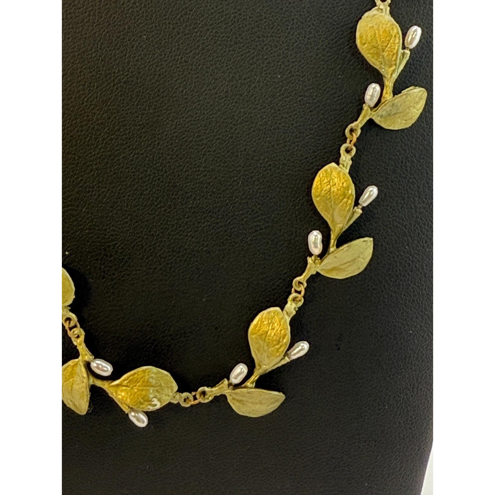 Michael Michaud Irish Thorn Tailored Leaves Necklace