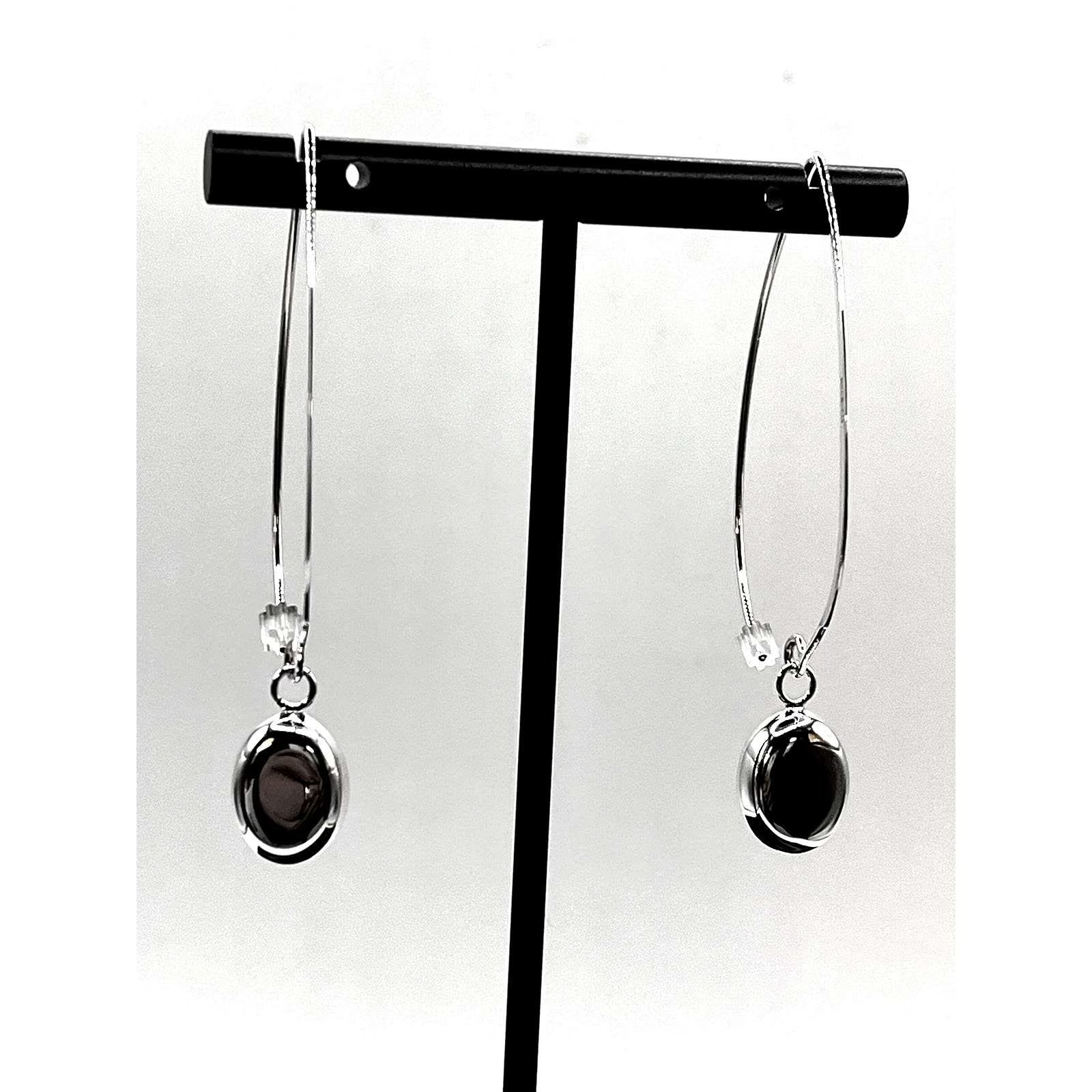 Silpada 'Wire Drop' Earrings in Rhodium-Plated Sterling Silver